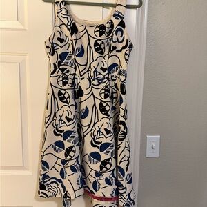 Floral Sleeveless Dress - Black and Blue